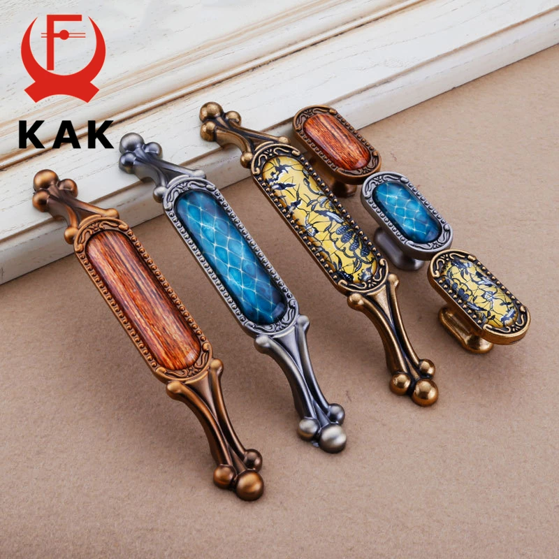 KAK Vintage Хрустальные Ручки для шкафа и ручки Европейского ящика кухонной двери