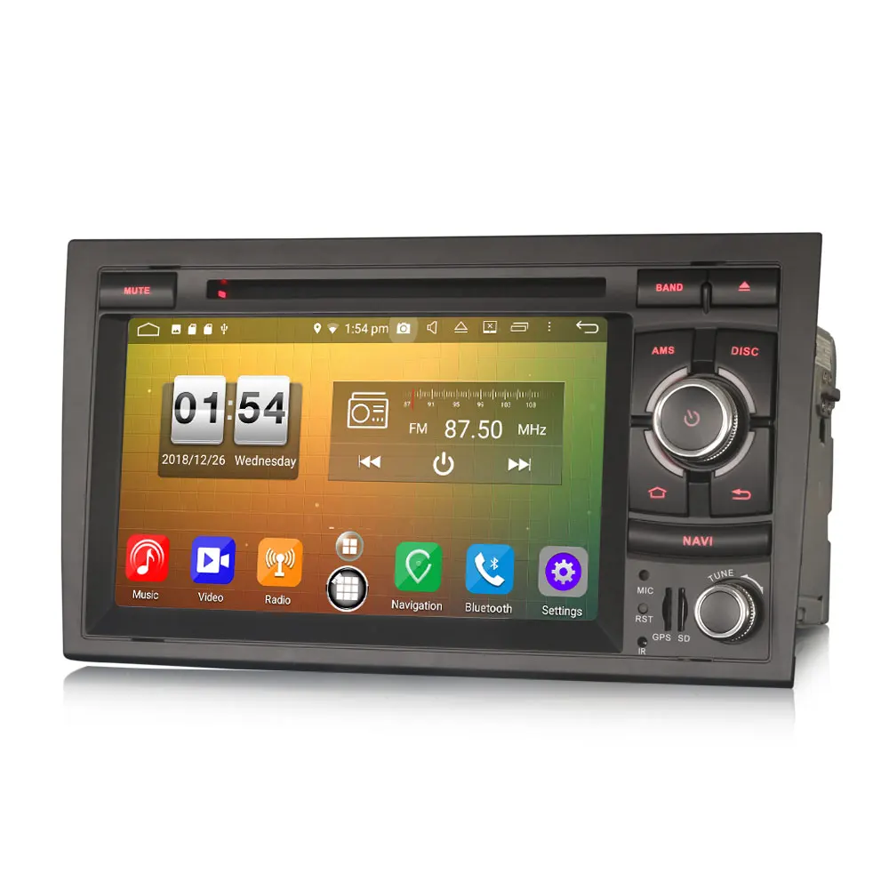 Best 7" Unique Design with Two UI Styles Android 8.1 Oreo OS Car DVD Multimedia GPS Radio for Seat Exeo 2008 2009 2010 2011 2012 2013 5