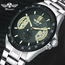 T-WINNER Fashion Automatic Mechanical Watch Men Stainless Steel Strap Working Sub-dial Date Display Top Brand Luxury Watches T-WINNER Fashion Automatic Mechanical Watch Men Stainless Steel Strap Working Sub-dial Date Display Top Brand Luxury Watches