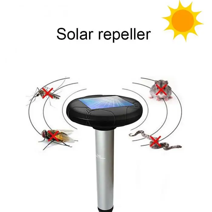 Отпугиватель мышей и крыс на солнечных батареях Ultar Sonic для наружного земного грызуна Mole mouse для дропшиппинг