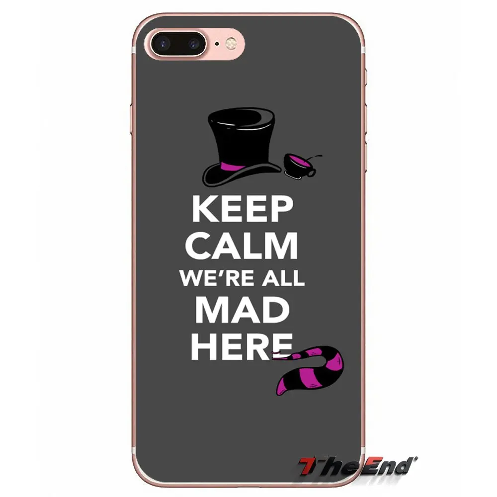 Чехол для Samsung Galaxy S3 S4 S5 MINI S6 S7 edge S8 Plus Note 2 3 4 5 Grand Core Prime We all mad here Alice in Wonderland|alice wonderland