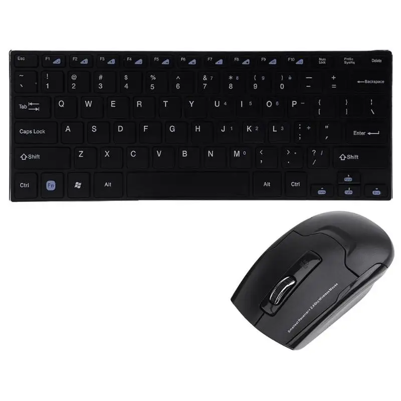 

Professional 2.4G Metal Ultra-Slim Wireless Keyboard and Adjustable DPI Optical Mouse Combo Set for Computer PC Laptop Desktop