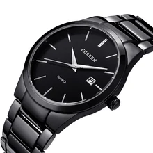 Curren 2016 Top Marque Hommes D’affaires Mâle De Luxe Montre en acier Plein Occasionnel Calendrier Montres à quartz montres relogio masculino