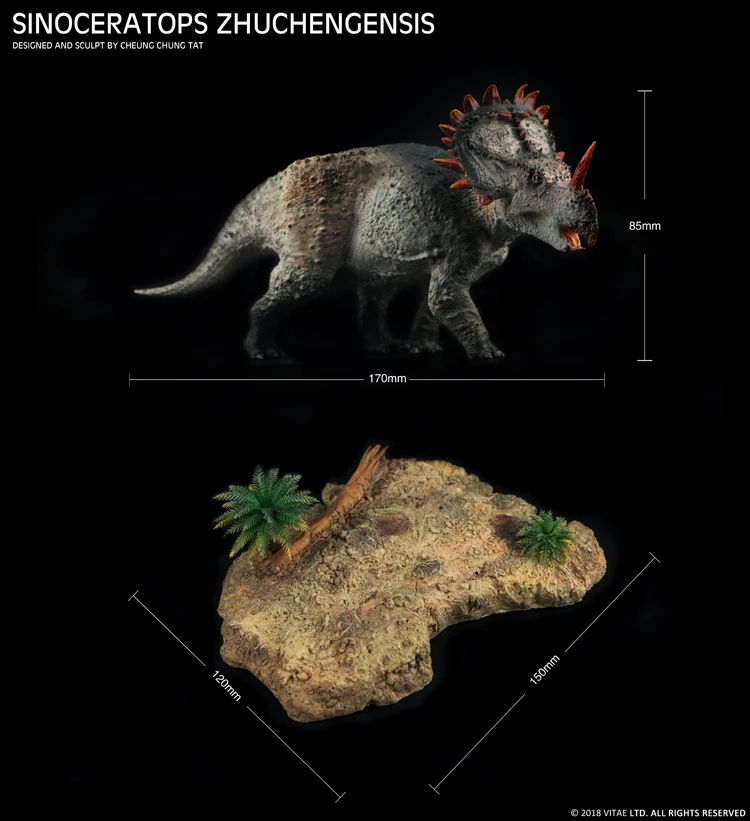 Vitae Юрского периода доистории животных китайский динозавр Sinoceratops Zhuchengensis коллекционеров смолы модель 1:35