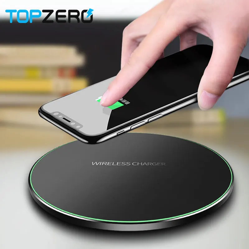 Беспроводное зарядное устройство Topzero для iPhone X 8 Plus 10W быстрая Беспроводная зарядная панель для Samsung Galaxy S8 Plus Note 8 S7 Edge
