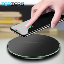 Беспроводное зарядное устройство Topzero для iPhone X 8 Plus 10W быстрая Беспроводная зарядная панель для Samsung Galaxy S8 Plus Note 8 S7 Edge