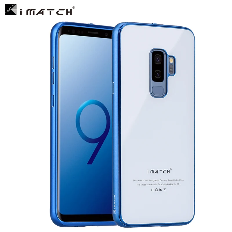 iMatch Aviation Aluminum Alloy Metal Bumper Tempered Glass Back Cover Case for Samsung Galaxy S9 & Samsung Galaxy S9 Plus