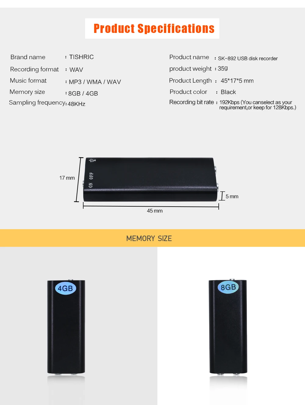 Супер тонкий 4 Гб USB мини диктофон MP3 плеер Профессиональный цифровой диктофон/Звук/Вспышка диктофон grabadora de voz