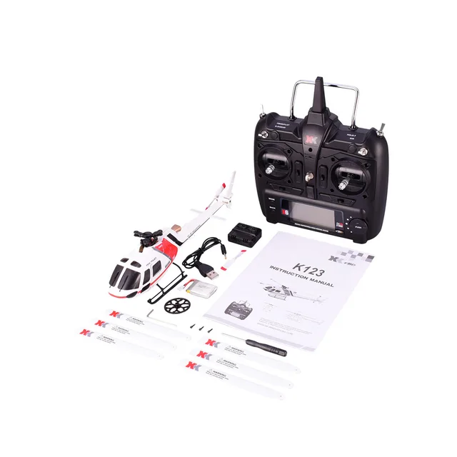 Wltoys XK AS350 K123 6CH 3D 6G  System Brushless Motor RC Helicopter Aircraft Drone Compatible With FUTABA S-FHSS