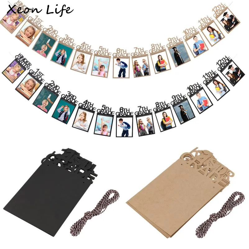 

1PC 14X23cm Child Graduation Gift Decorations kindergarten-12 Grade Photo Banner Wall Suitable For 15.2x10.2cm Photo