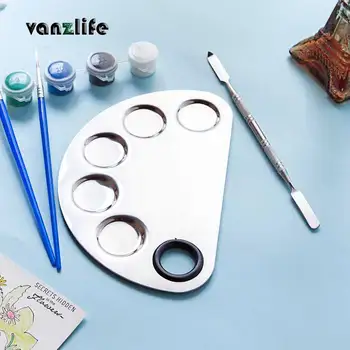 

vanzlife stainless steel 5 colors painting materials watercolor gouache palette