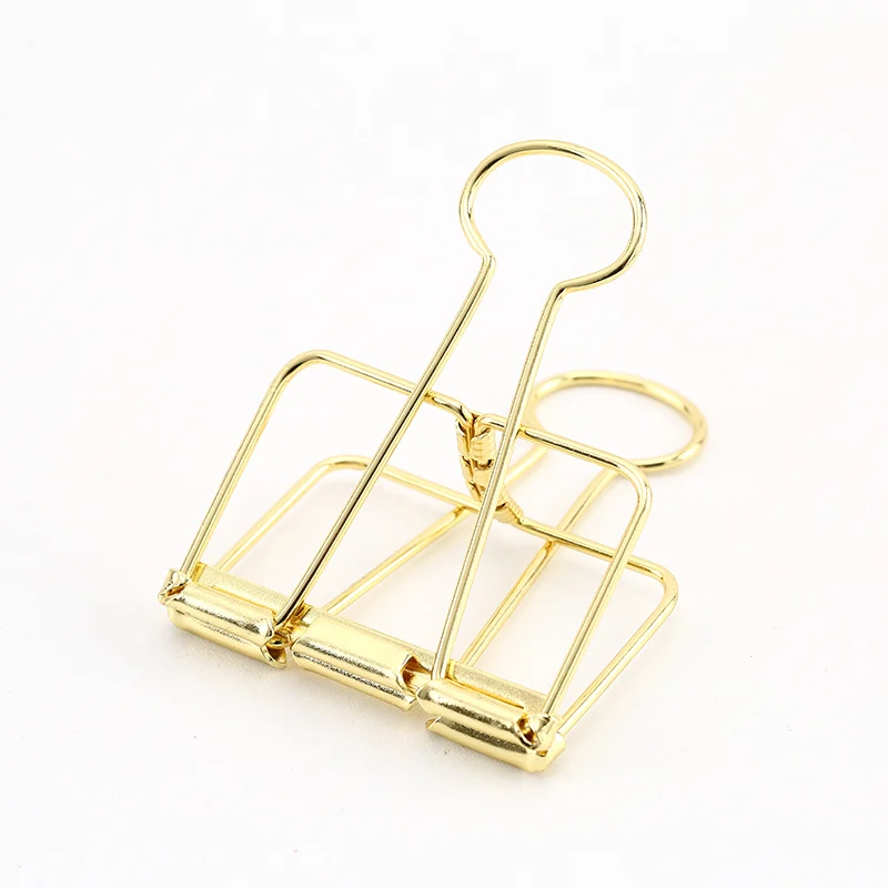 Mr Paper 8 Colors 3 Sizes Ins Colors Gold Sliver Rose Green Purple Binder Clips Large Medium Small Office Study Binder Clips - Цвет: Gold L