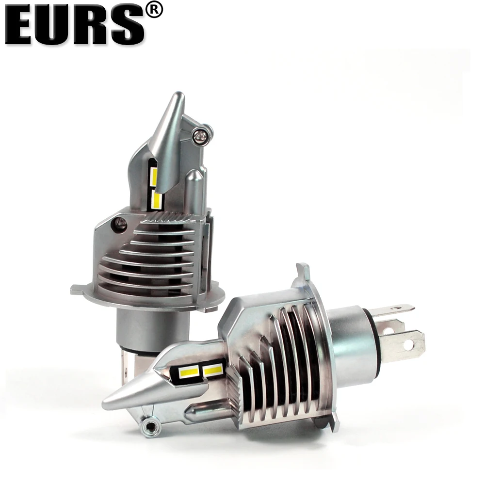 

EURS 2PCS Mini LED bulbs H4 LED Car Headlight Bulb H4 Hi-Lo Beam 70W 11600lm 6000K Auto Headlamp Led Light DC12v 24v S9 LED Lamp