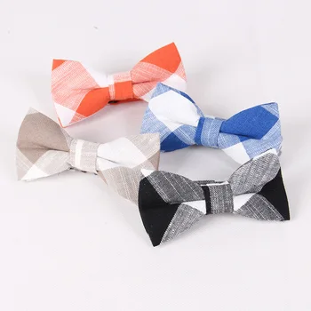 

TagerWilen Men's Bowtie Neckwear Popular Bowknot Ties Cravats Casual Colorful Plaid Cotton Bow Tie Wedding Gifts T-97