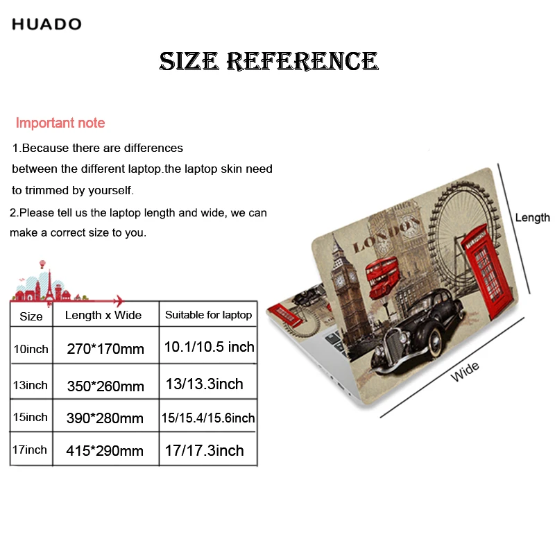 Универсальный ноутбук кожный чехол Наклейка для hp/acer/Dell/ASUS/sony 10 13 13,3 15 15,4 15,6 17 17,3