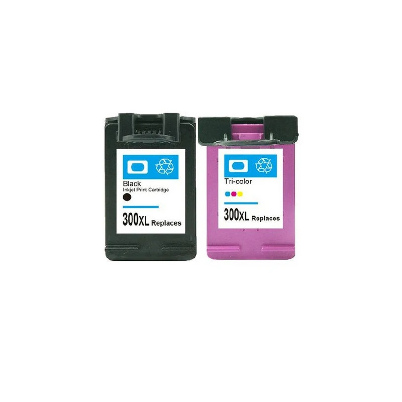 2 Pcs Ink Cartridge for HP 300 300XL Black Tricolor for HP Deskjet D1660 D2560 D2660 D5560 F2420