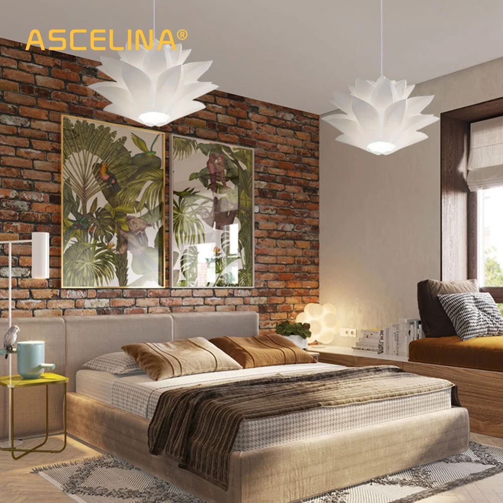 us $14.71 40% off|neuheit anhänger licht lilie blumen lampe diy lotus lampe  neuheiten für schlafzimmer wohnzimmer flur kinderzimmer dekorative|light