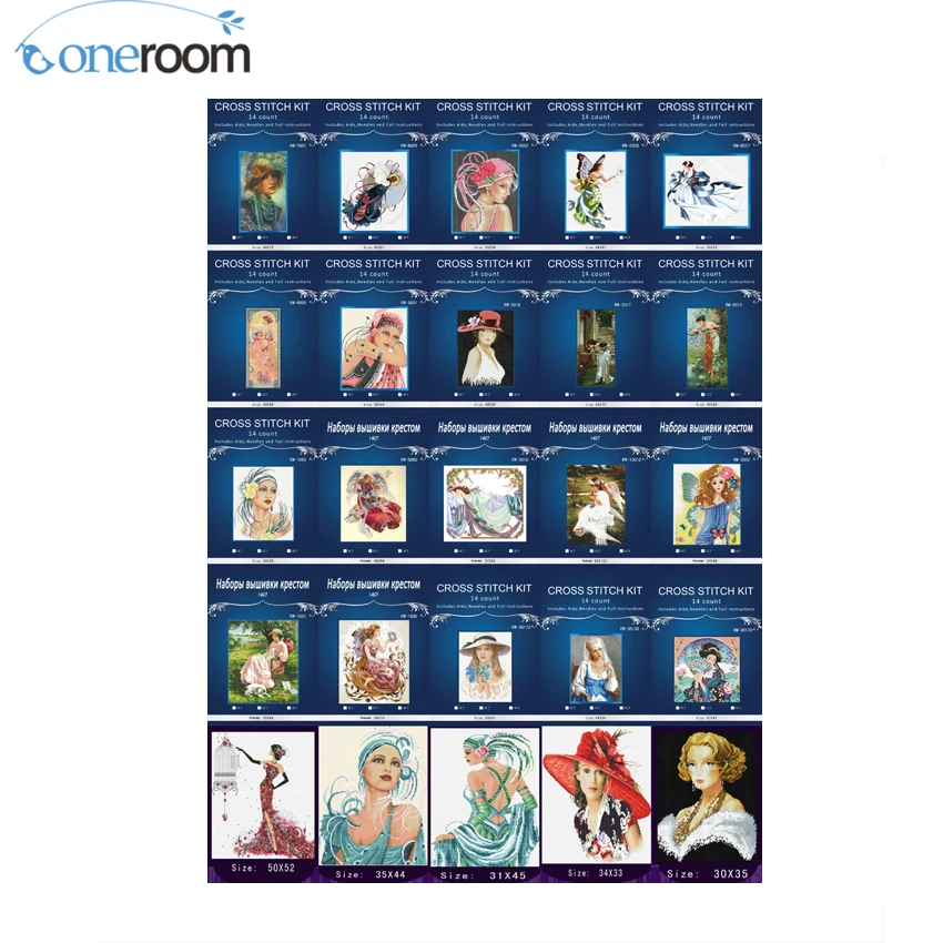 

Girl , 14CT Top Lovely Counted Cross Stitch Kit Forget Me Not Beautiful Girl Lady Woman with Blue Flowers riolis 100/045