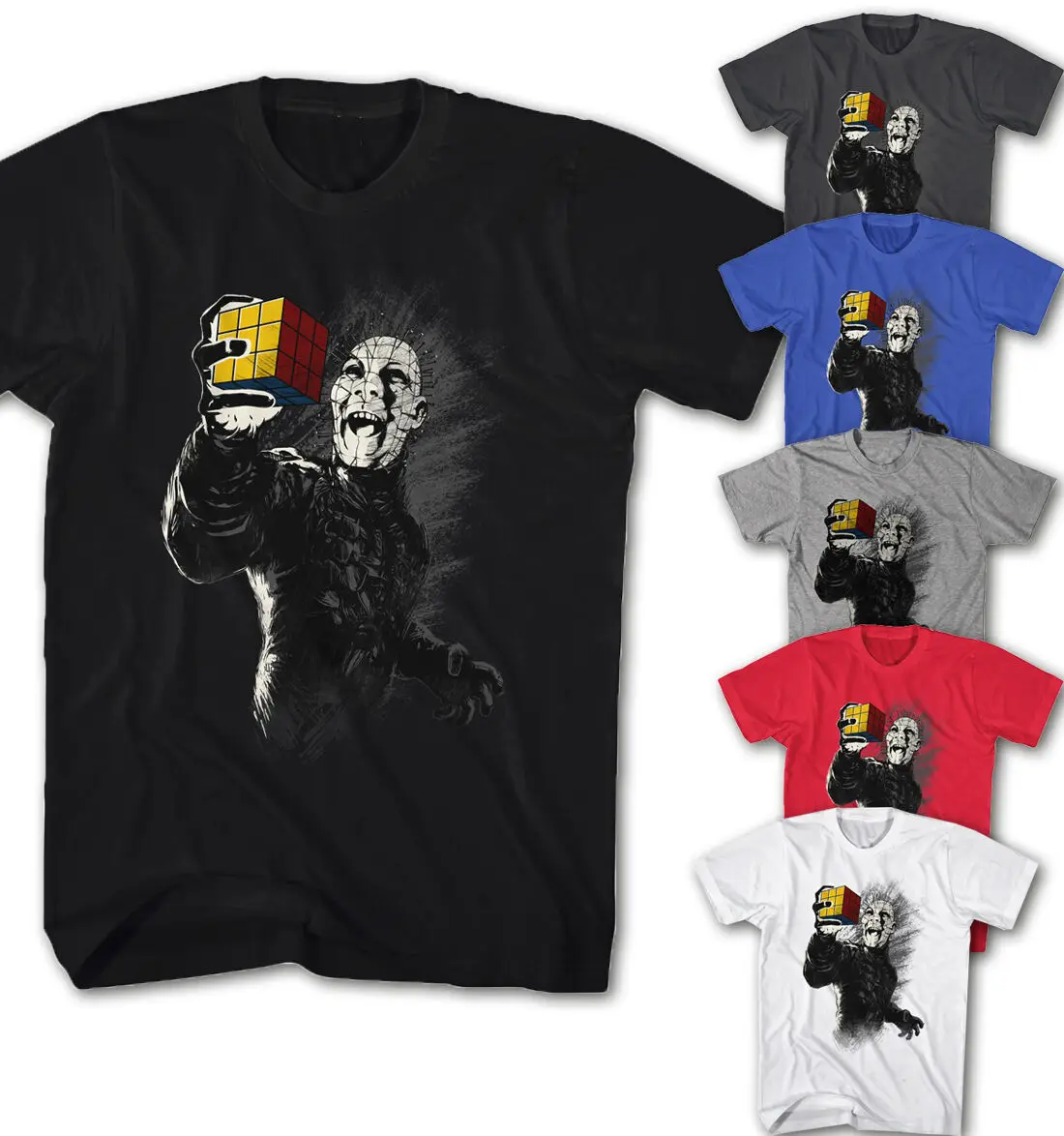

Herren T-shirt Pinhead Rubik Cube Hellraiser Horror Movie Neu S-3XL PH8215