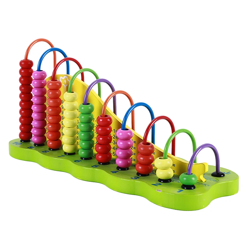Ранние Обучающие Развивающие деревянные Математические Игрушки для детских красочных сложение вычитание расчет стеллаж для выставки товаров игрушечные счеты для Детский подарок - Цвет: as picture