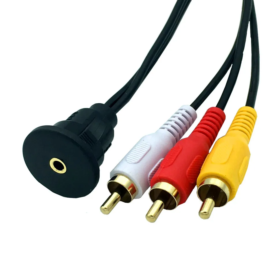 1m/2m 3 RCA -3.5mm /F ÷  Ʈ ̺, ݵ ڵ Ʈ   YR