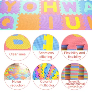 

Hot Selling Kid's Multicolored Numbers Puzzle Play Mat EVA Drop-proof Moisture-proof Bubble Mat @