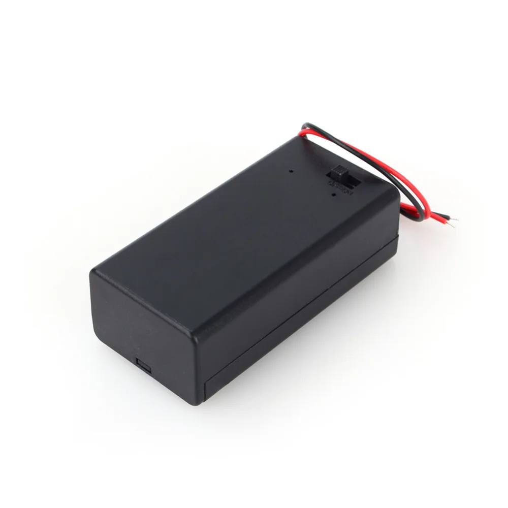 

9V Volt PP3 Battery Holder Box DC Case w/ Wire Lead ON/OFF Switch Cover Durable