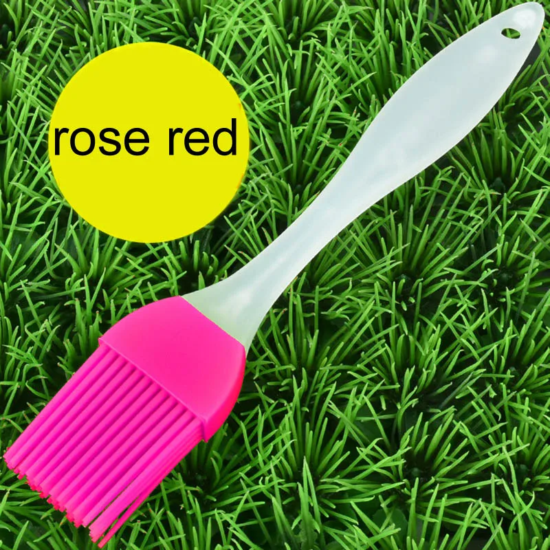 rose red 2 шт Портативные силиконовые принадлежности для барбекю для торта Кухонные гаджеты кисти для красок нетоксичные термостойкие кисточка для выпечки - Цвет: rose red