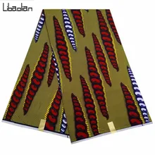 Полиэстер воск принты ткань Анкара Высокое качество Африканский для вечерние праздничное платье 6 ярдов S1024-3