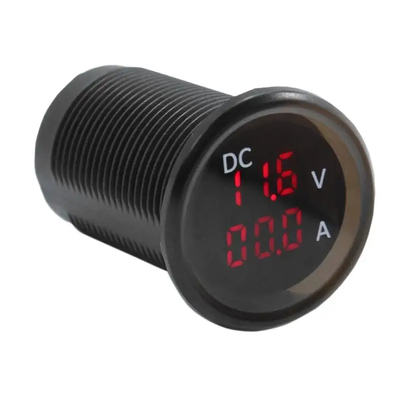 2in1 Car Truck Motorcycle Waterproof LED Digital Voltmeter Ammeter