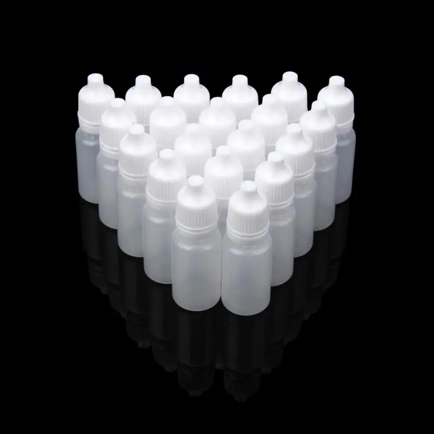 

New 100PCS 10ml PE Empty Plastic Squeezable Pressure Dropper Bottles Eye Liquid Dropper se14