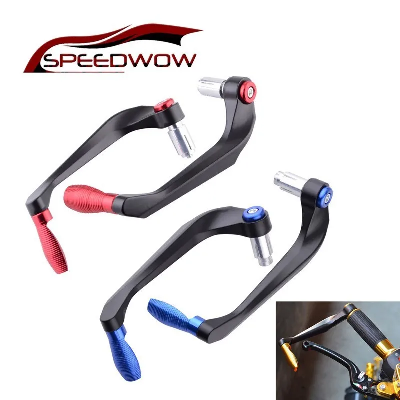 SPEEDWOW Universal 7/8&quot 22mm Motorcycle Handlebar Brake Clutch Levers Protector Guard Aluminum For Honda Yamaha Suzuki Kawasaki |