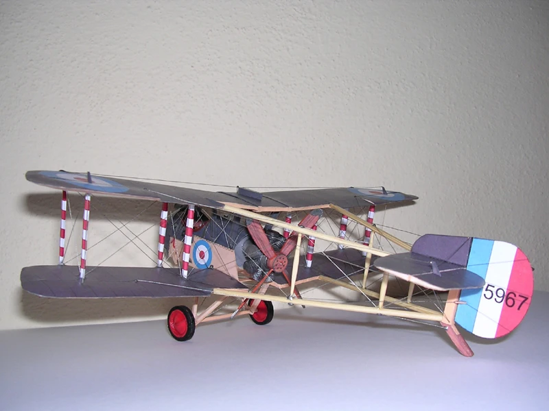DIY Paper Model British Fighter Airco D.H.2 WW I Boy Gift Papercraft 3D Puzzle | Игрушки и хобби