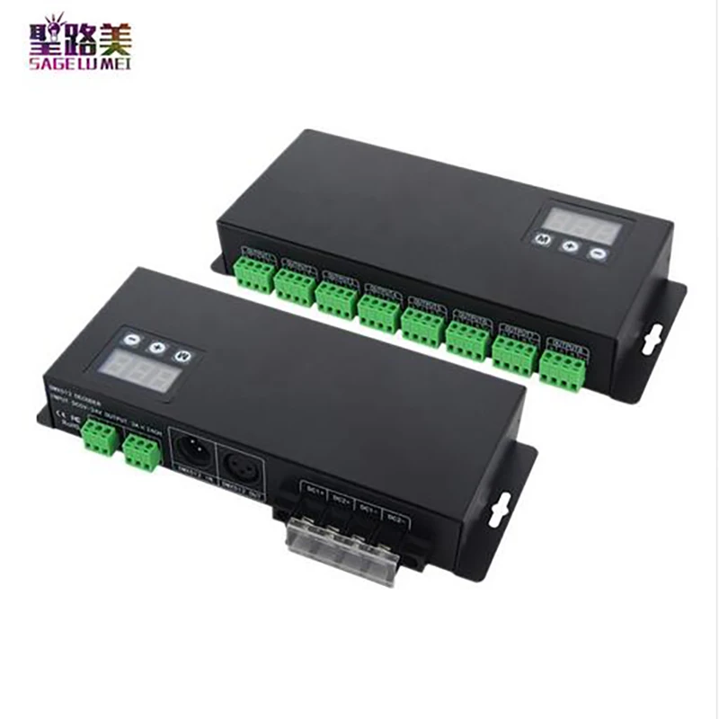 

Free Shipping 24 channle DMX LED decoder DMX512 Power Decoder RGB DMX512 Controller LED DMX Controller BC-824 3 years warranty