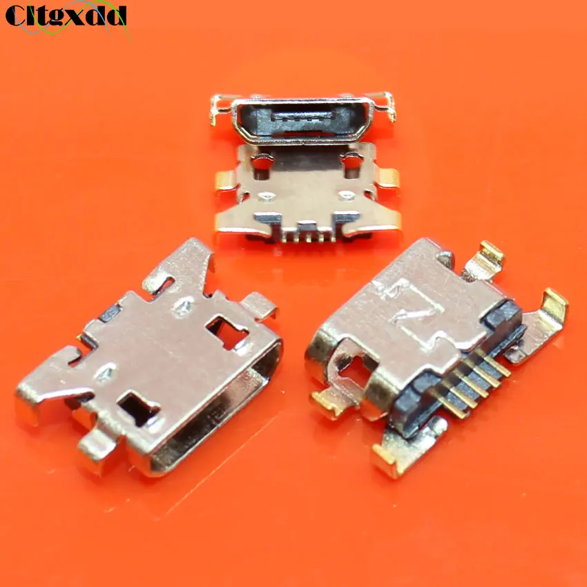 

cltgxdd 2pcs Micro USB jack , Micro USB connector , 5 pin female USB socket charging port for Xiaomi Redmi 3S / Note 4 Note4