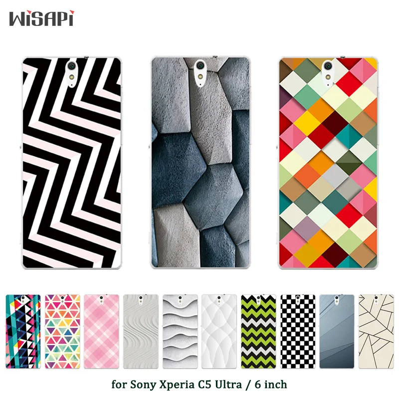 

For Sony Xperia C5 Phone Case Square Printed Soft Silicone Back Cover Case for Xperia C5 Ultra / Dual E5533 Phone Skin Capa