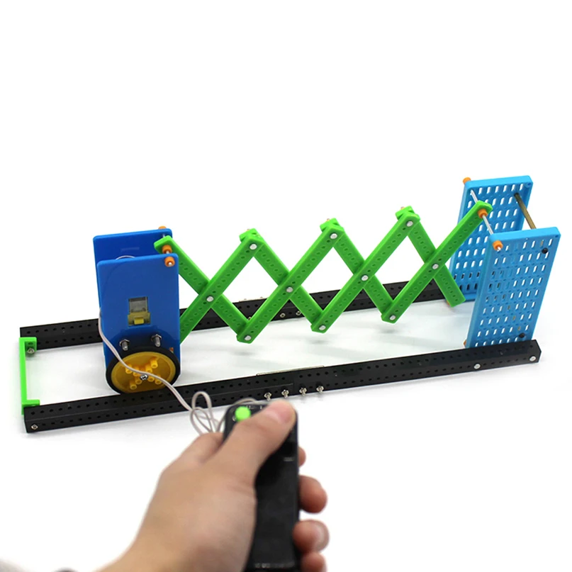 Homemade Toy Remote Control Rolling Shutter Door Electric Retractable Door DIY Kids Inventions Science Toys Education photo