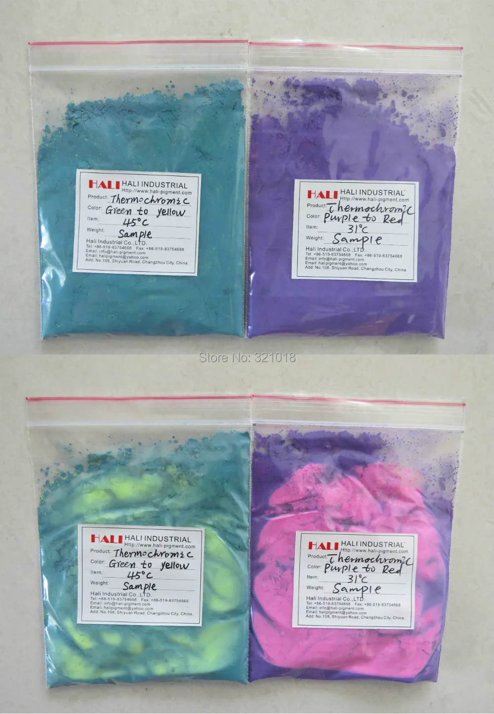 thermochromic powder, temperature sensitive pigment, thermochromic