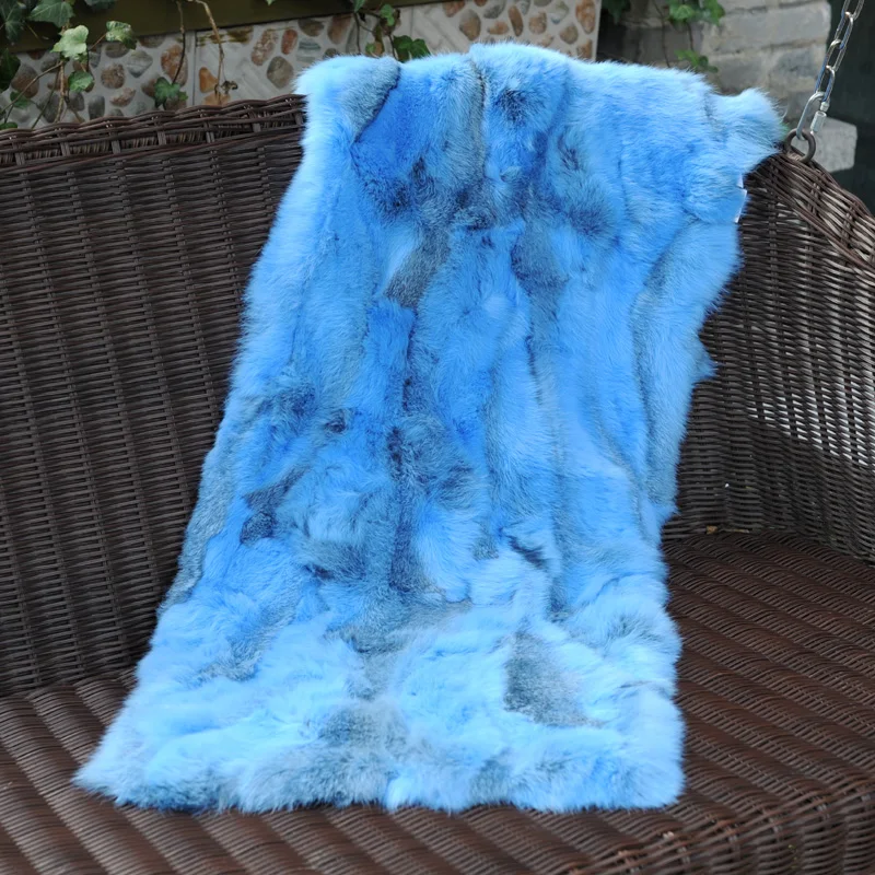 CX-D-18F Soft And Warm Patchwork Rabbit Fur Throw Blankets Bed Towel Real Mermaid Blanket Decorative Rug Sofa Cover | Дом и сад