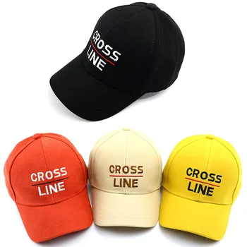 

Baby hat 2019 Embroidered cross line letters baseball caps new children's hat outdoor summer sun hat caps kids photography props