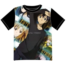 Free Shipping Anime Manga Sword Art Online T-shirt Krito Women Men Cosplay T Shirt Black Mesh Tee 004