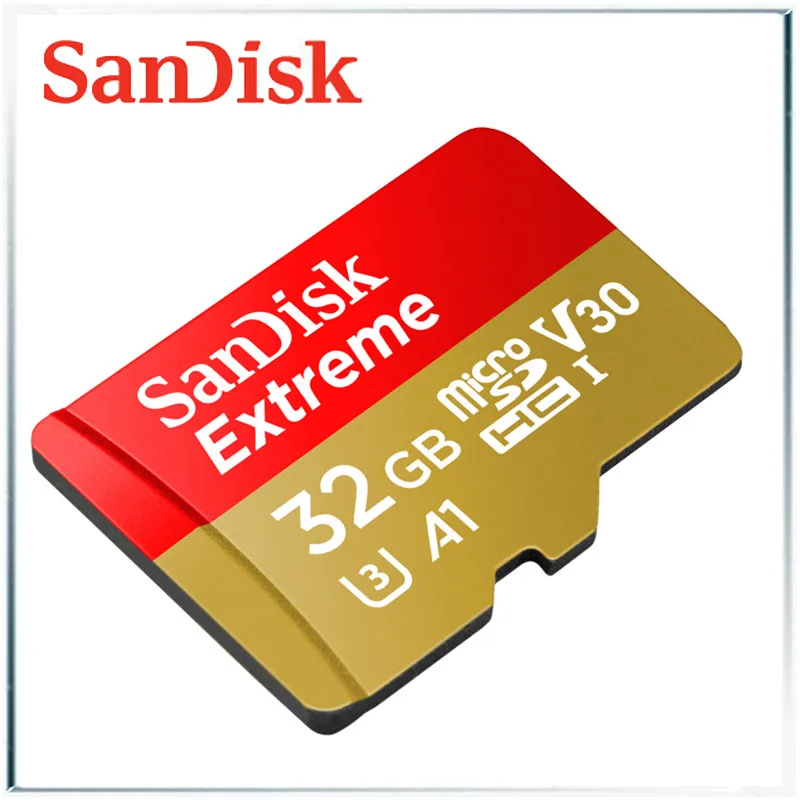 Sandisk Extreme UHS-I карта Micro SD карта памяти Высокоскоростная память micro SD A2 A1 V30 U3 Flash 128 ГБ 256 ГБ 64 ГБ 512 ГБ - Емкость: 32GB