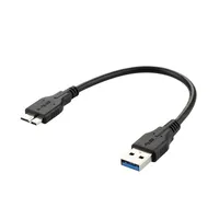 כבל נתונים 0.3m 1ft זכר USB3.0 ל Micro B זכר כבל נתונים עבור צבע שחור hardisk & נייד (1)