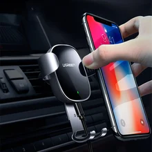 Новинка, Ugreen, автомобильное крепление, Qi Беспроводное зарядное устройство для iPhone X 8 Plus, быстрая Беспроводная зарядка, автомобильный держатель для samsung Galaxy s9 s8