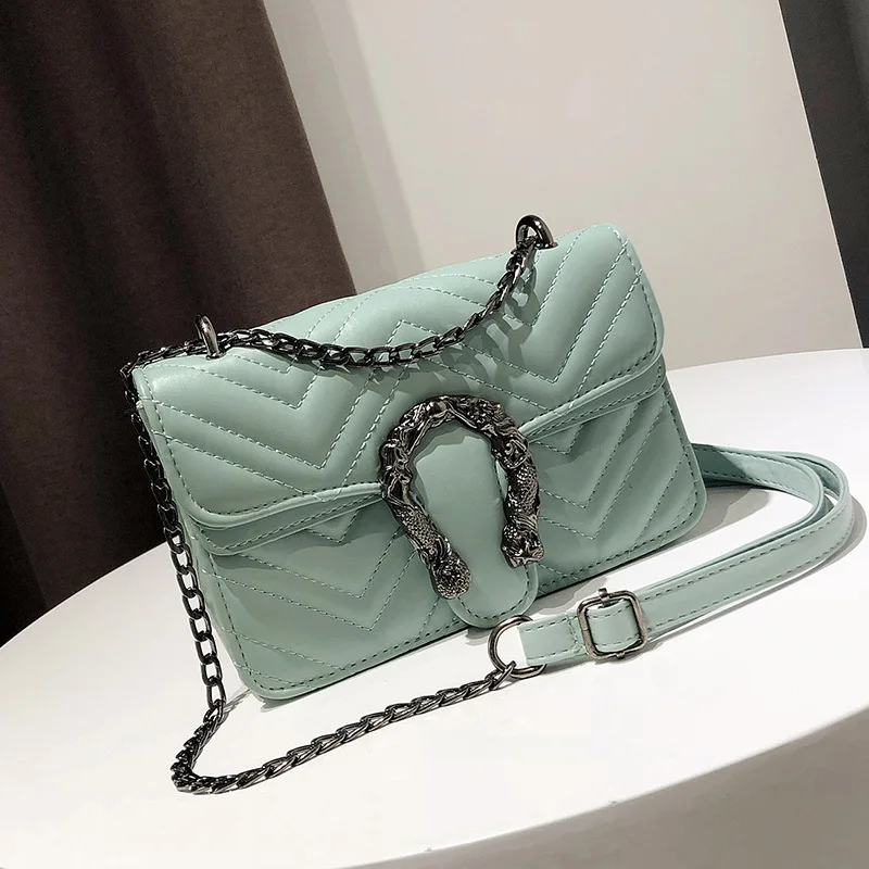 

Retro Chain Small Slung Bag Europe and America Shoulder Bag Women Two Layers Fashion Female Mini Messenger Crossbody Bag Ladies