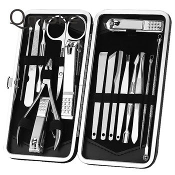 

16 Piece / Lot Stainless Steel Manicure set Professional nail clipper Kit of Pedicure Tools Paronychia Nippers Trimmer Cutters