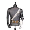 Rare Handmade MJ Michael Jackson BAD Dangerous Jam Laser Jacket Belt Set Performance Gift Imitation Show Music Star Collection 2