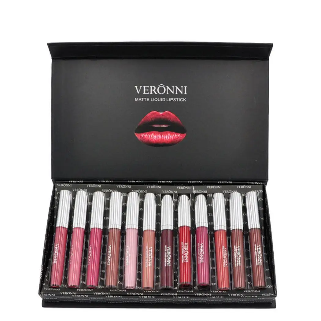 

New Makeup Cosmetic Matte Long Lasting Pack Gloss(12pcs) Waterproof Multi Liquid 0.46kg Lip Gloss
