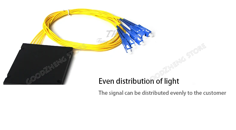 SC/UPC 1*4 PLC Fiber Optical Splitter Connector PLC Splitter SC/FC/ST/LC Connector SC/UPC lan cable continuity tester