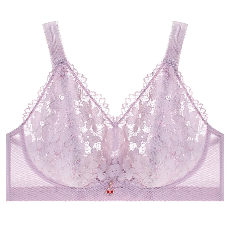 

No Rims Sexy Lingeries Women bras big size plus size 120EF 52EF Breathable crystal cup lace women's underwear